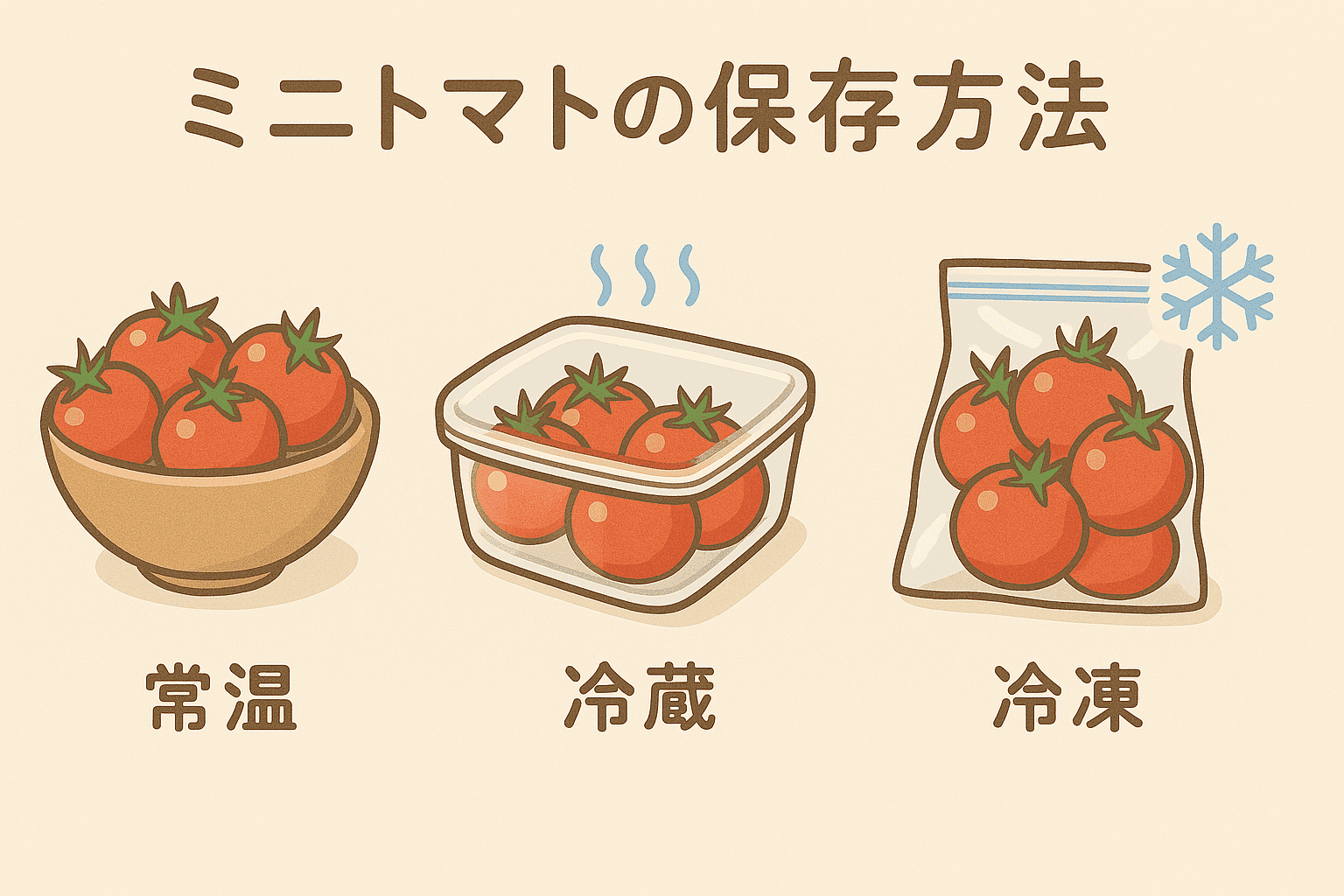 ミニトマトを長持ちさせる！保存方法と活用レシピ