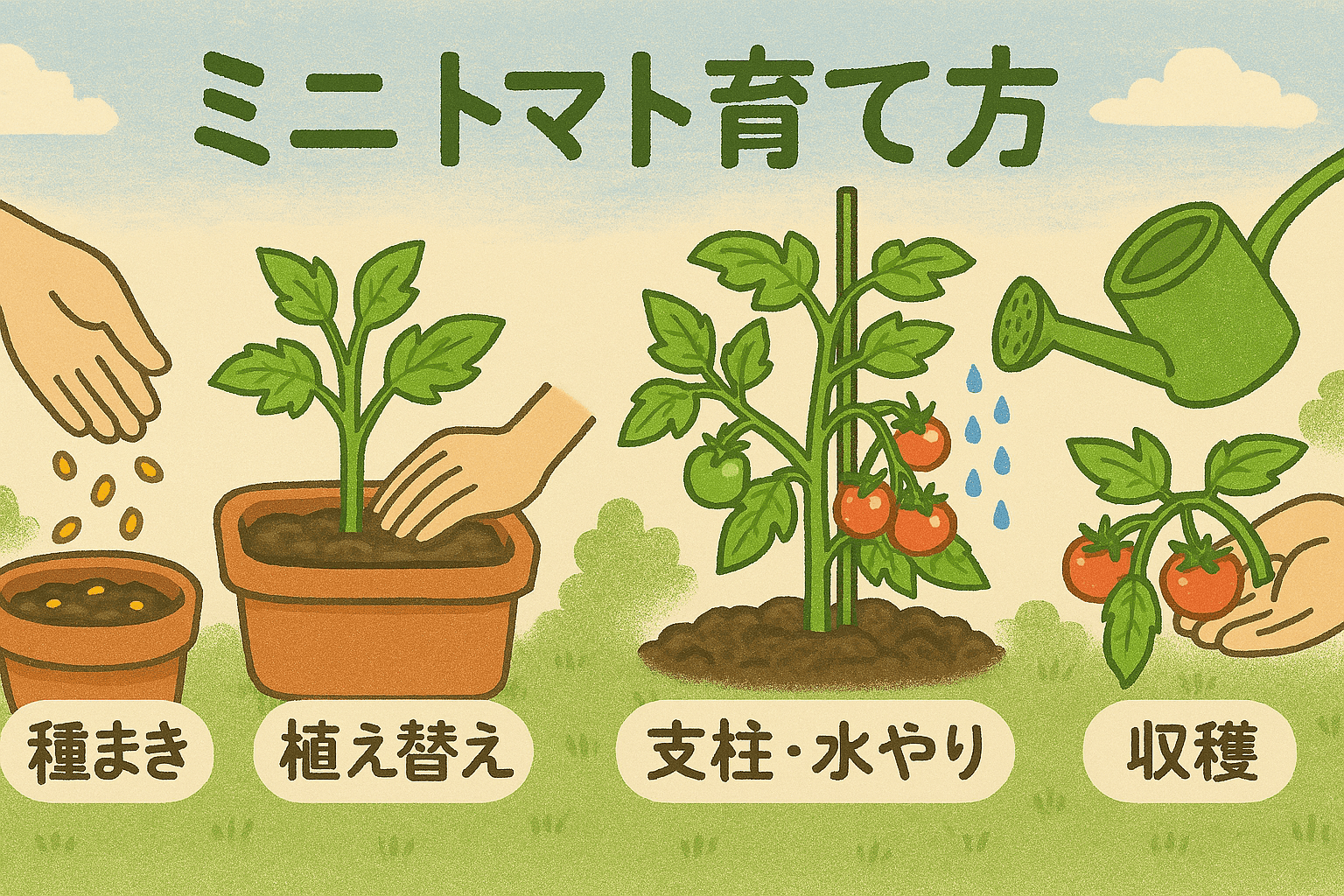 ミニトマトの育て方、初心者でも簡単！甘くて美味しい実を育てる完全ガイド