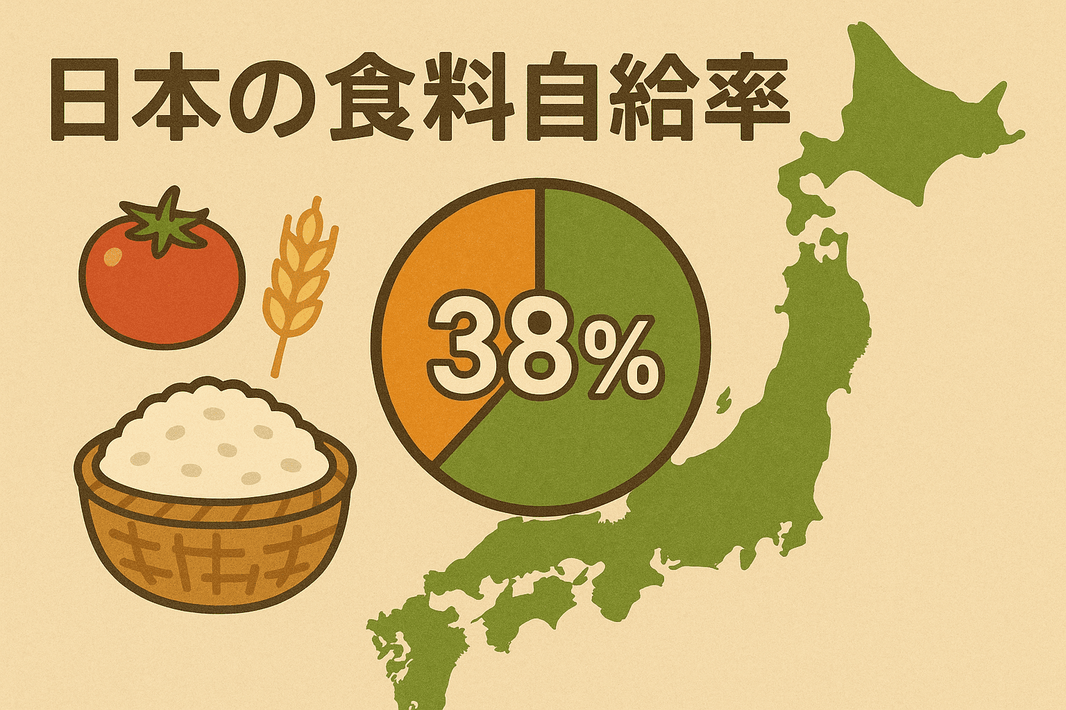 なぜ日本の食料自給率は38%？私たちの食の未来を左右する重大問題と解決策