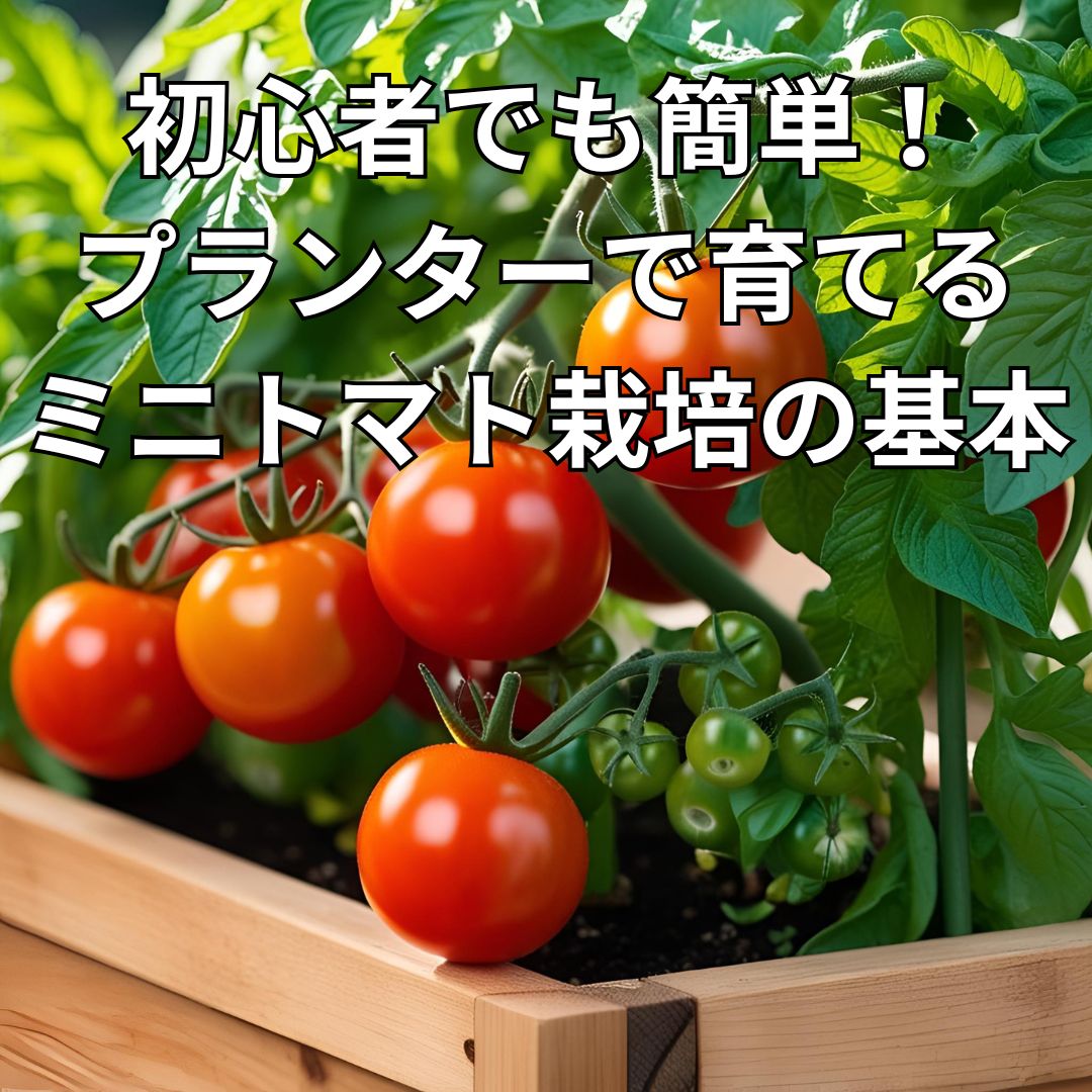 プランターでミニトマトを育てる：初心者でも甘くて美味しい実を収穫