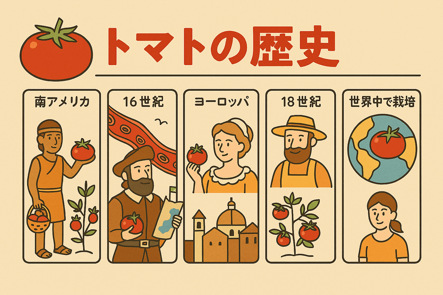 トマトの歴史を巡る：アンデスの起源から世界の食卓まで